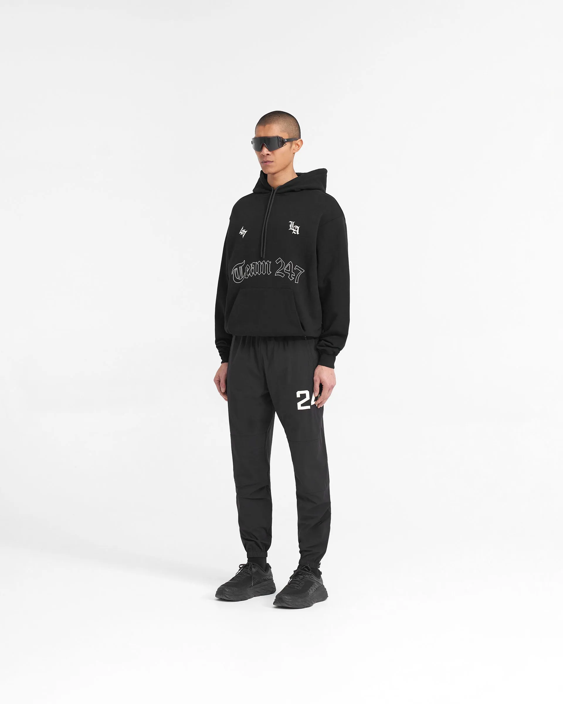 247 LA Marathon Oversized Hoodie - Black