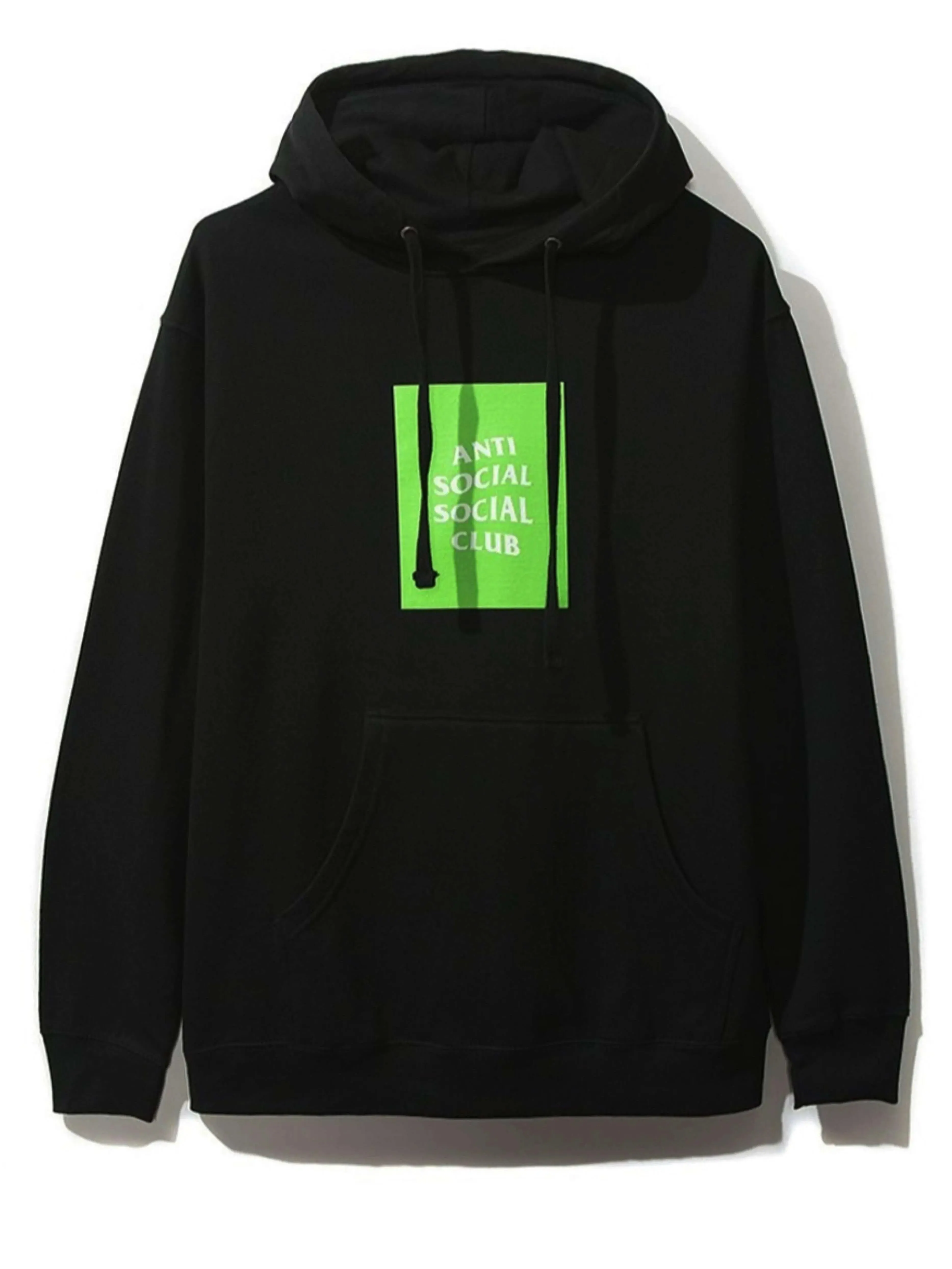 Anti Social Social Club Box Logo Hoodie Neon Green