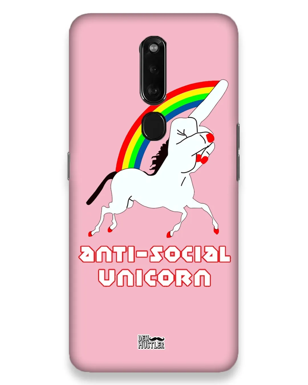 ANTI-SOCIAL UNICORN  | oppo f11 pro Phone Case