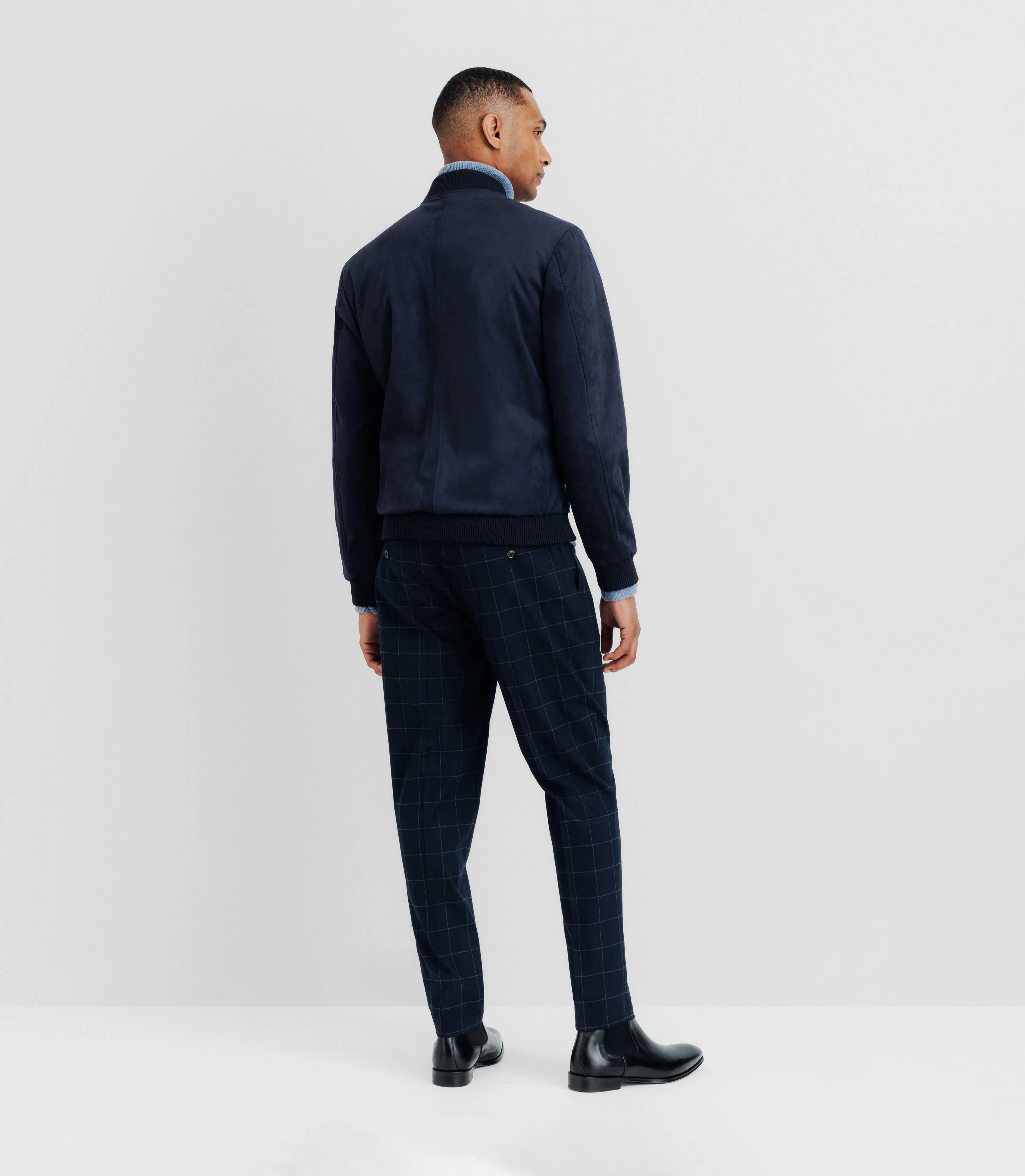 Blouson col teddy marine