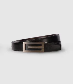 Ceinture avec sangle réversible noire