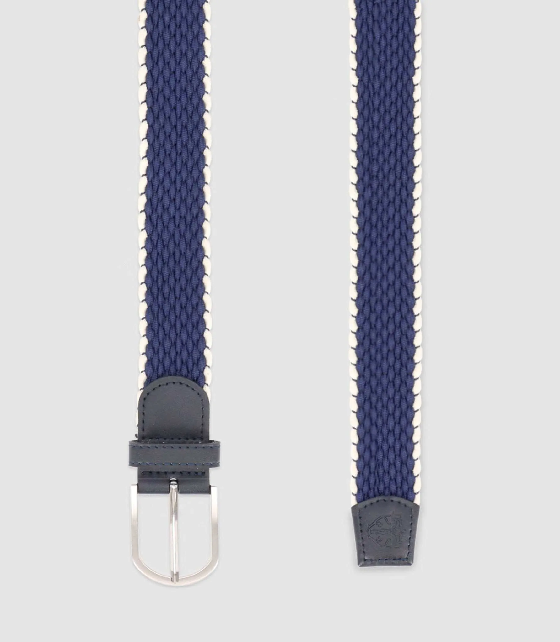 Ceinture tressée et ajustable marine