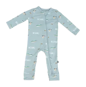 Court Culture x Kyte Baby Nautical Fog Zippered Romper