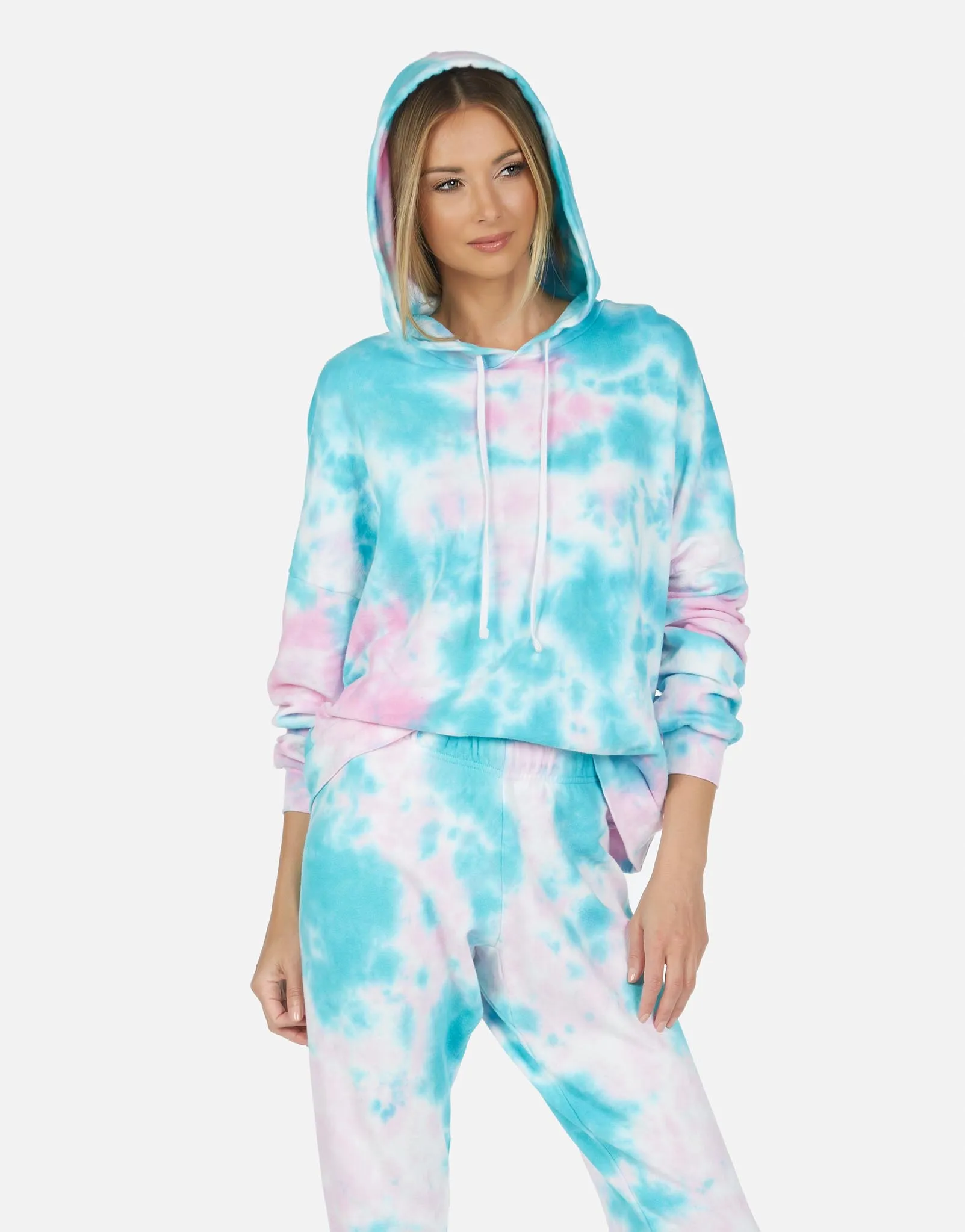 Gower LE Tie Dye Crop Hoodie