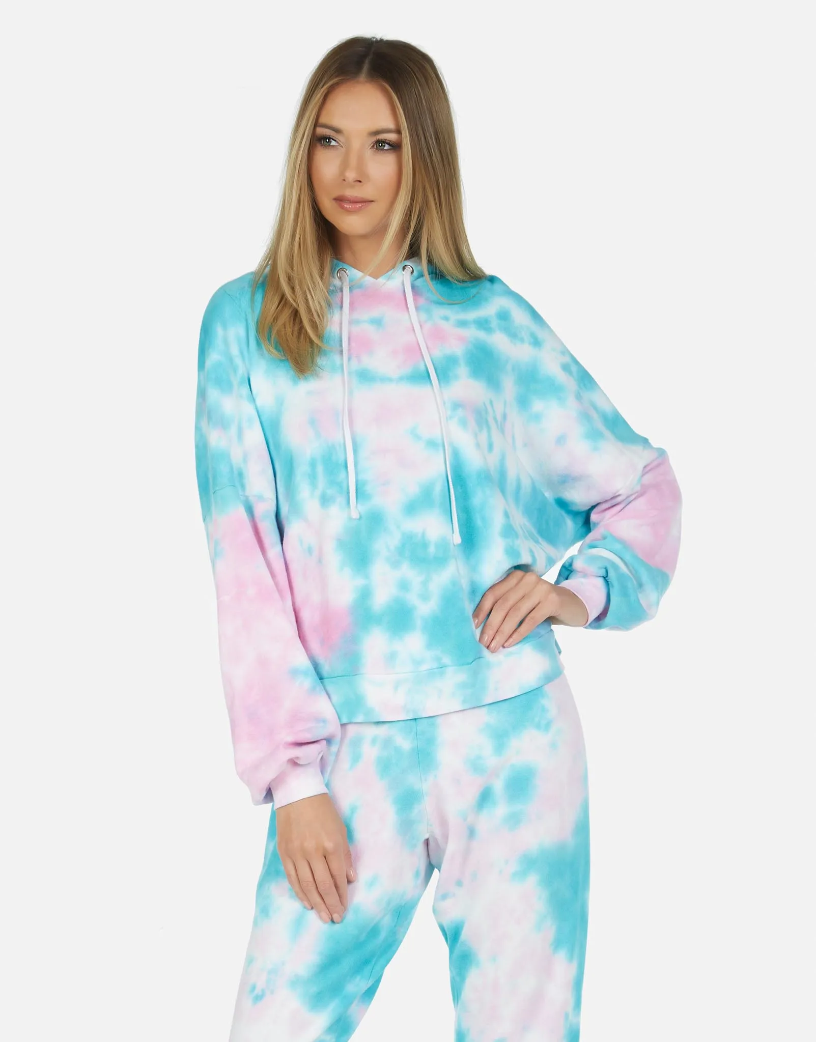 Gower LE Tie Dye Crop Hoodie