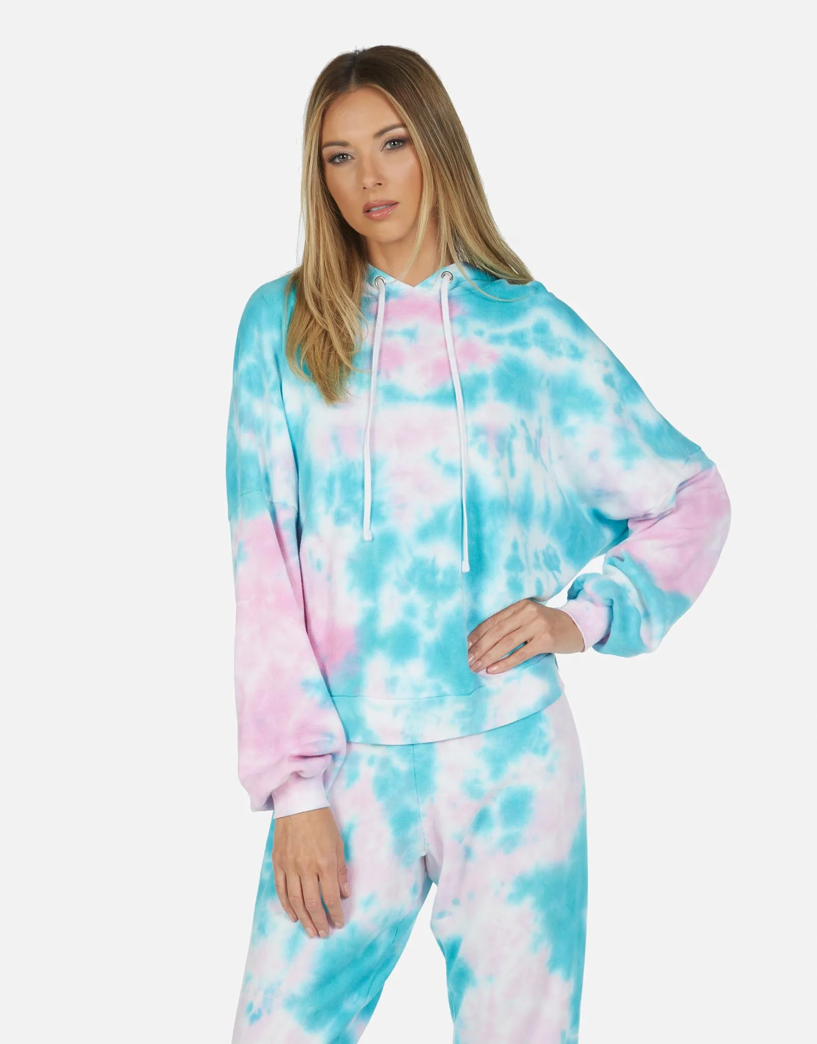 Gower LE Tie Dye Crop Hoodie