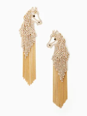 kate spade new york wild ones small statement horse earrings