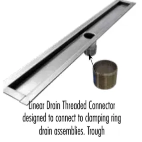 Laticrete Linear Drain Threaded Connector Trough