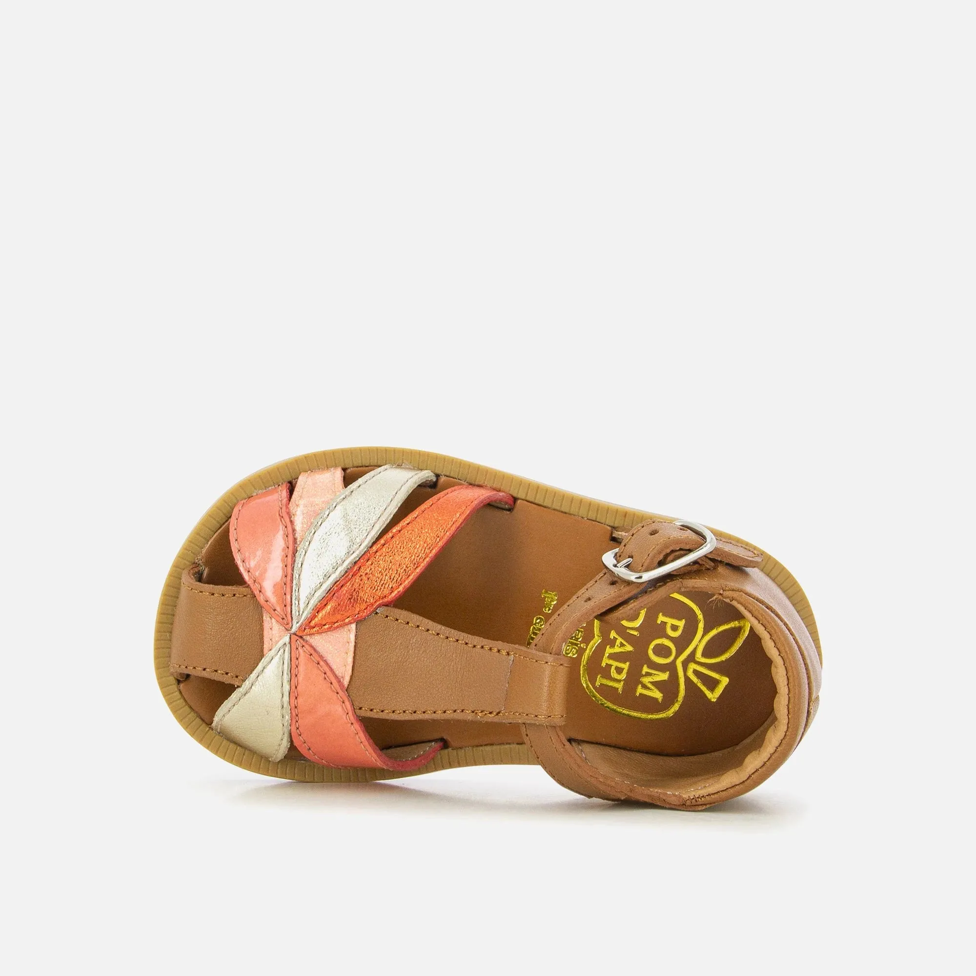 POM D'API POPPY OTO camel sandales/nu-pieds