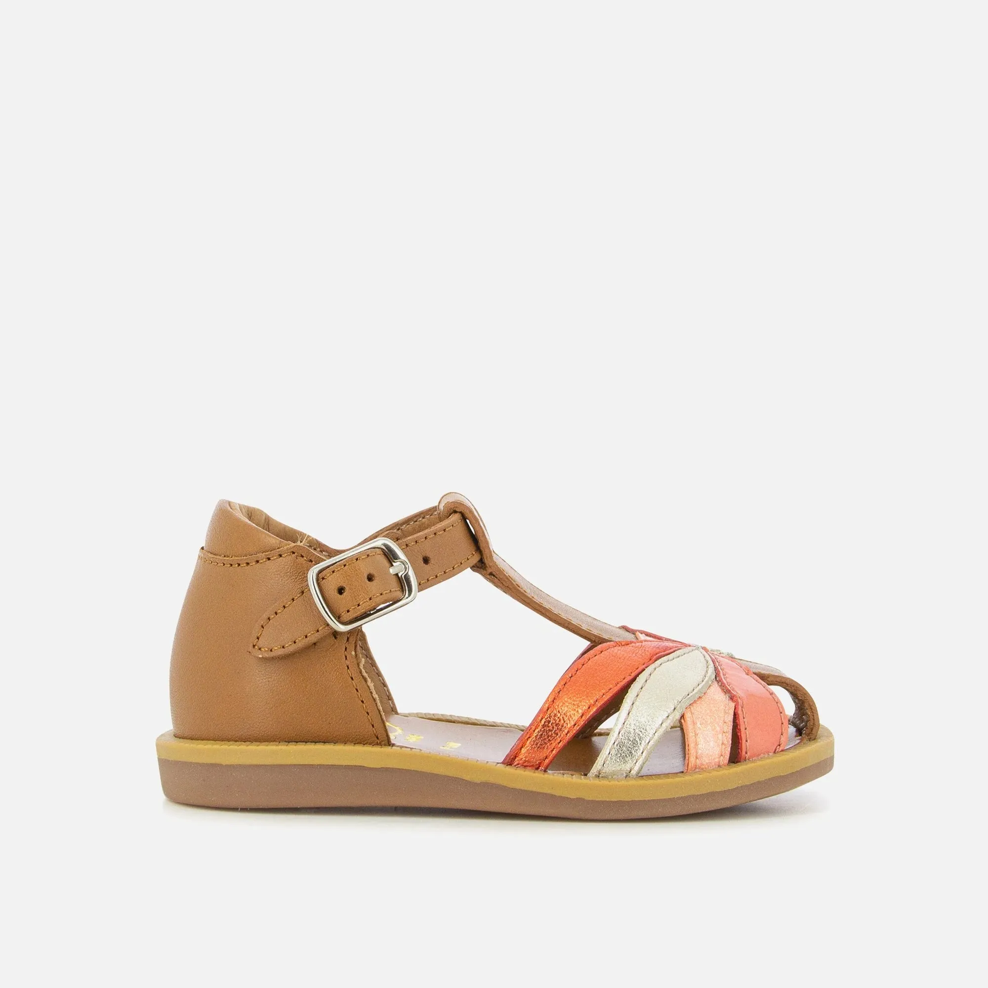 POM D'API POPPY OTO camel sandales/nu-pieds