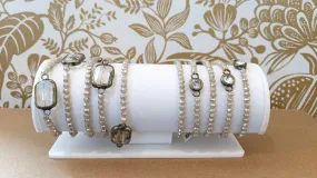 Tiny Taupe Stretch Bracelet