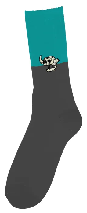 TOY MACHINE SOCKS DEAD MONSTER SPLIT TEAL